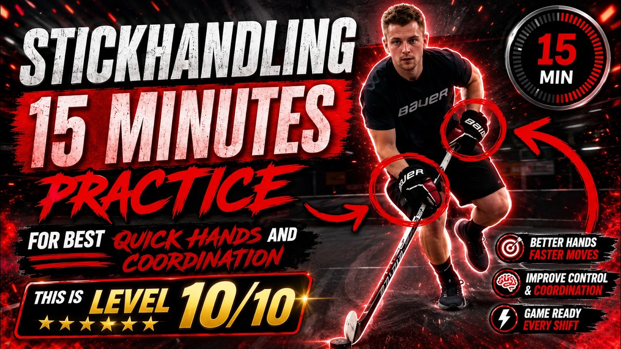 BEST STICKHANDLING WORKOUT - 15 MINUTES OF HARD WORK | OFF-ICE WORKOUT FOR HOCKEY PLAYERS