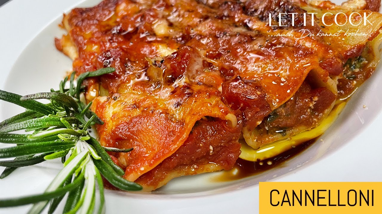 Ricotta-Spinat Cannelloni in Tomatensauce