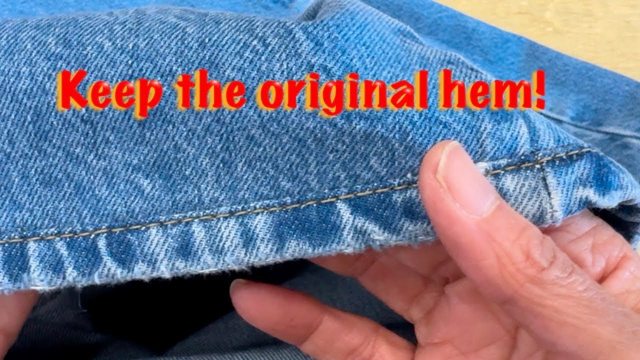 How to Shorten your JEANS keeping the ORIGINAL hem. Professional Results!