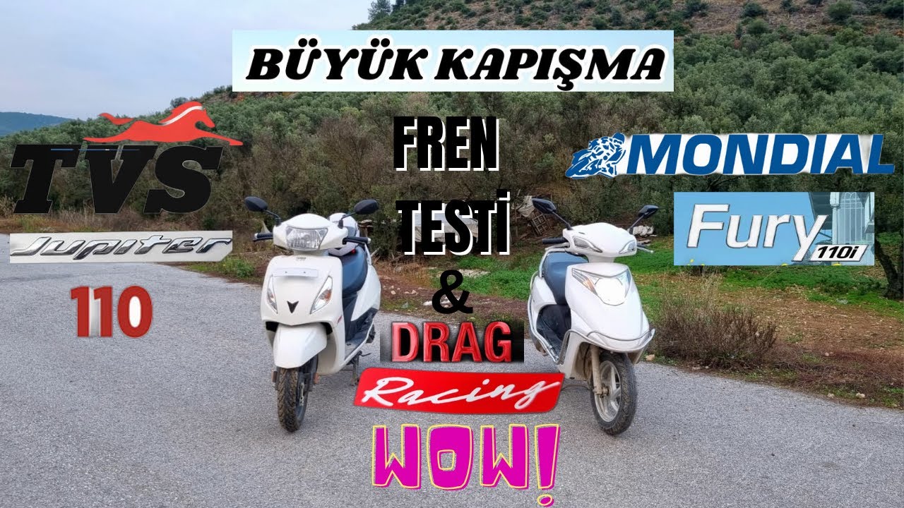 Tvs Jüpiter 110 vs Mondial Fury 110 Karşılaştırma !!! Drag Yarış & Fren Testi