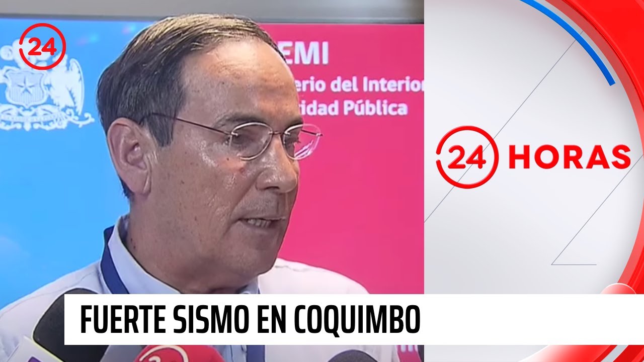 Fuerte sismo en Coquimbo: Así fue el último minuto de 24 Horas por el temblor 6,7 | 24 Horas TVN