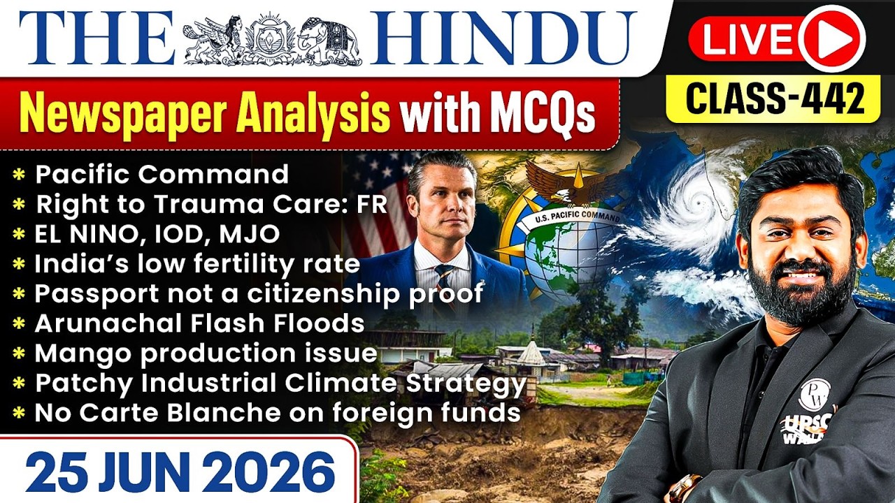 The Hindu Analysis - 25th June | The Hindu Newspaper Today with MCQs | Aasim Sir