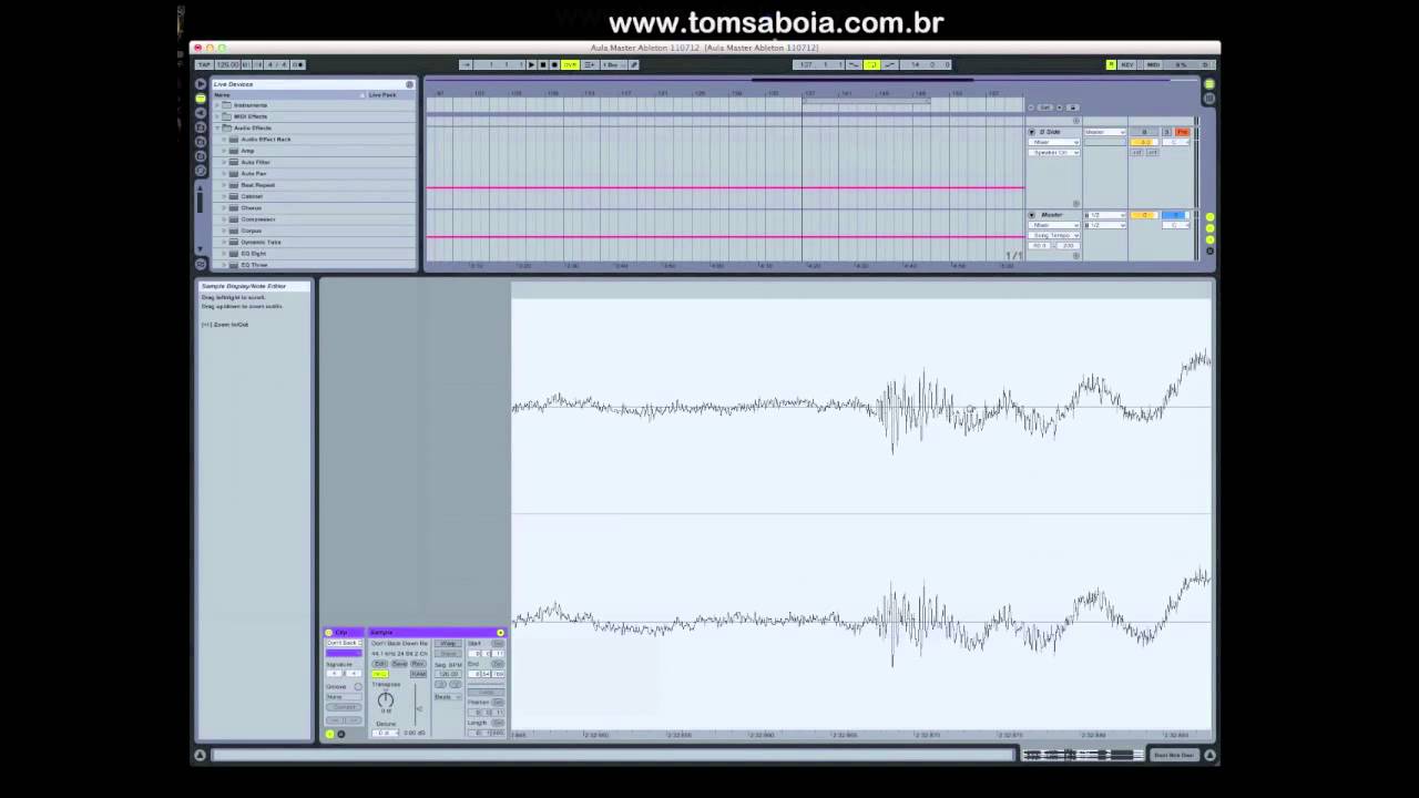 Masteriza&ccedil;&atilde;o no Ableton Live com Tom Saboia