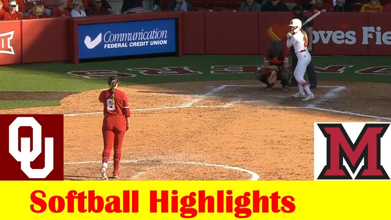 Miami (OH) vs #1 Oklahoma Softball Game Highlights, March 1 2024