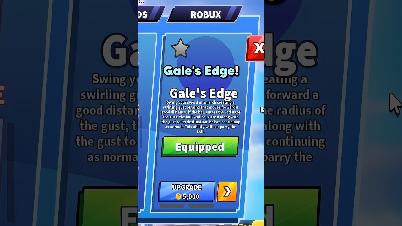 NEW Gale’s Edge Ability in Blade Ball! 🙇