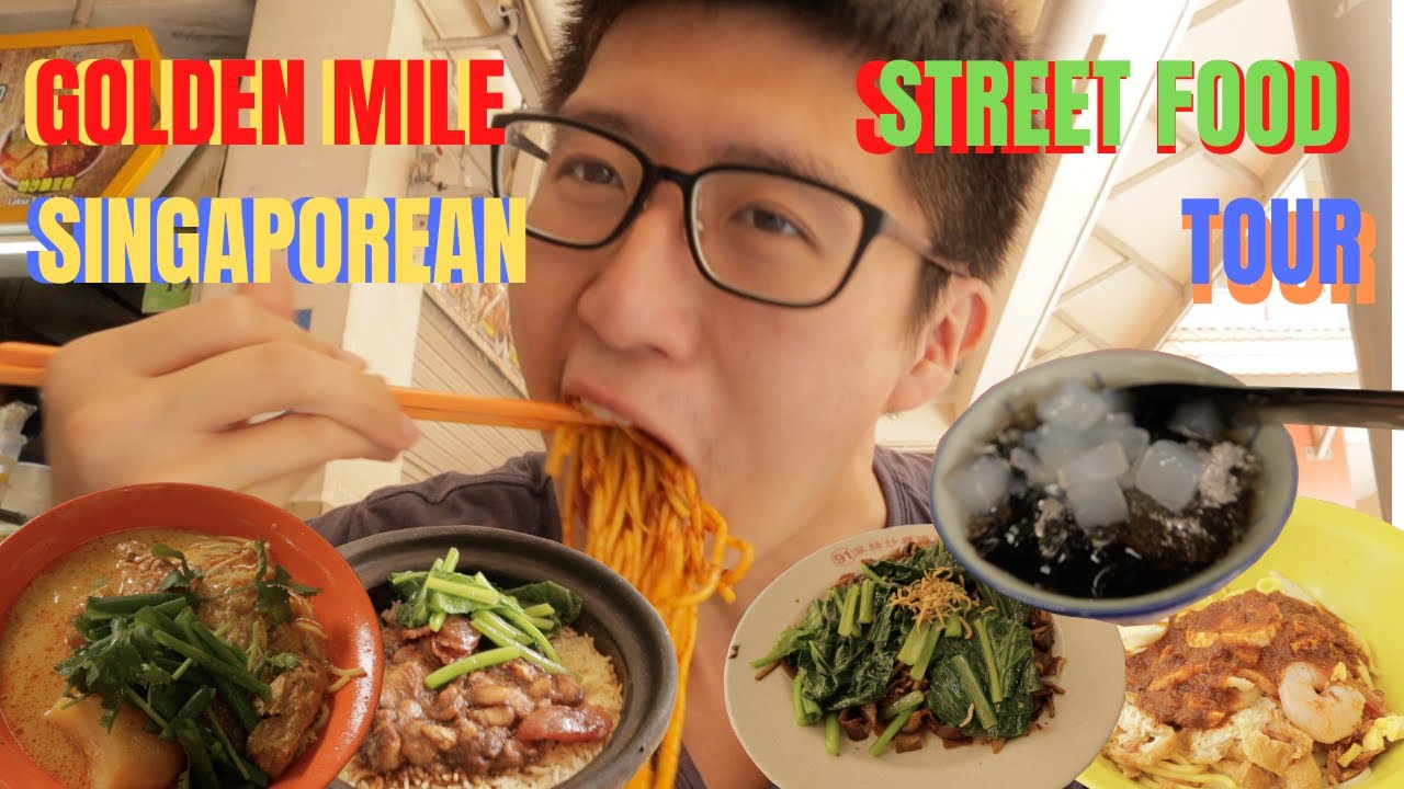 GOLDEN MILE HAWKER CENTER - EATING at the BEST HAWKER CENTER in SINGAPORE + CLAYPOT CHICKEN RICE!