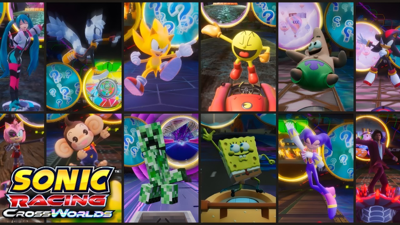 All Track Select Animations in Sonic Racing: CrossWorlds