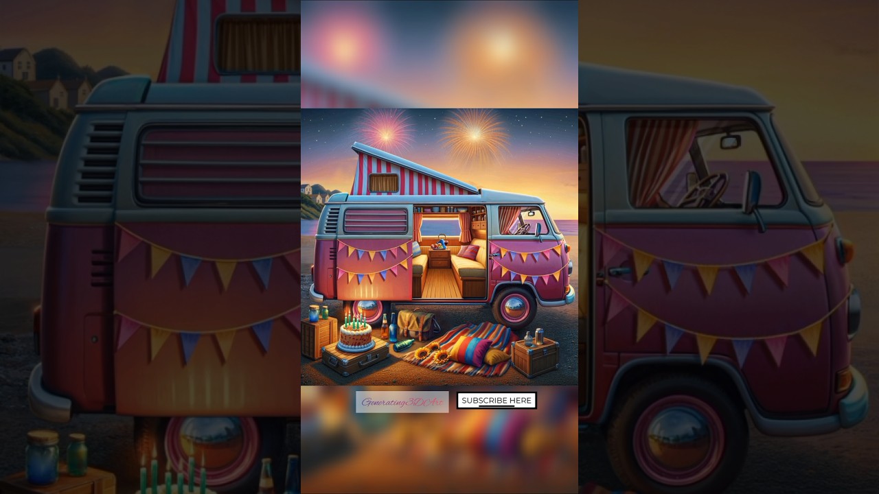 "Fireworks, Cake & Van Life – The Perfect Celebration! 🎂|