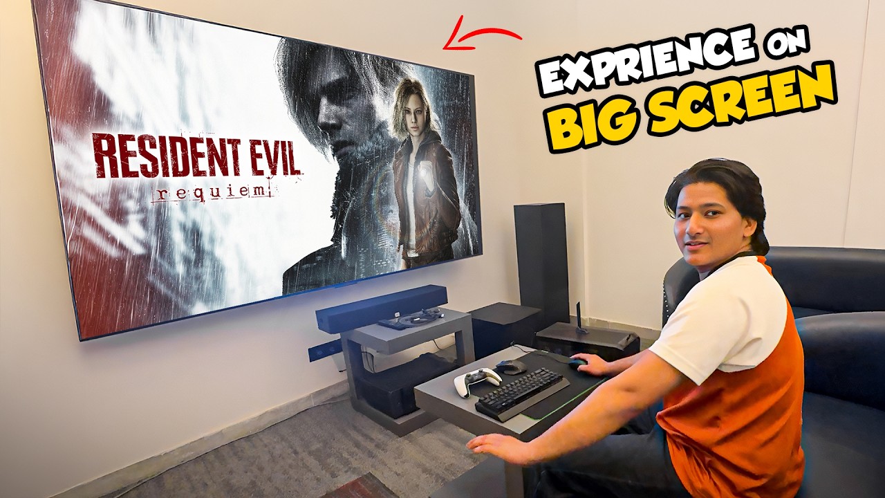 We Played Resident Evil 9 on a 100-Inch Screen 😱 | Vlog