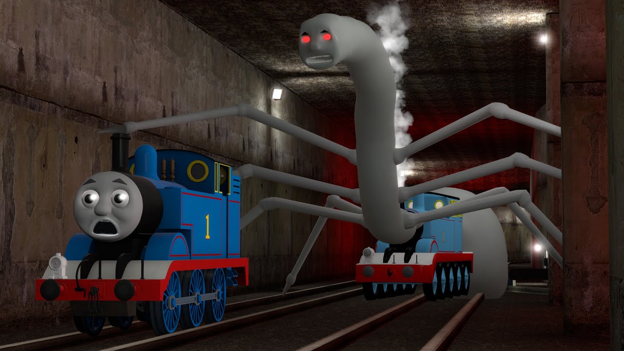 Building a Thomas Train Chased By Giant Cursed Thomas and Friends in Garry's Mod