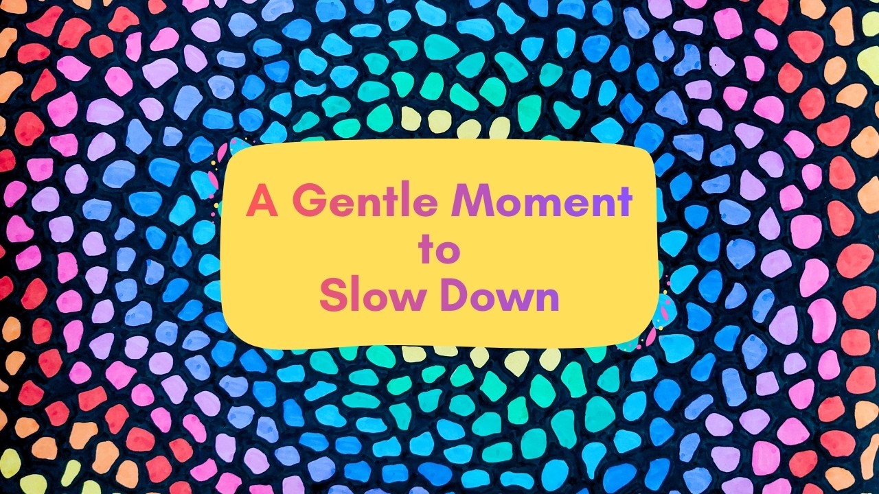 🌈 Slow Coloring for Relaxation 🌈 Radial Rainbow Pebbles | Calm Piano Music | Calming Activity