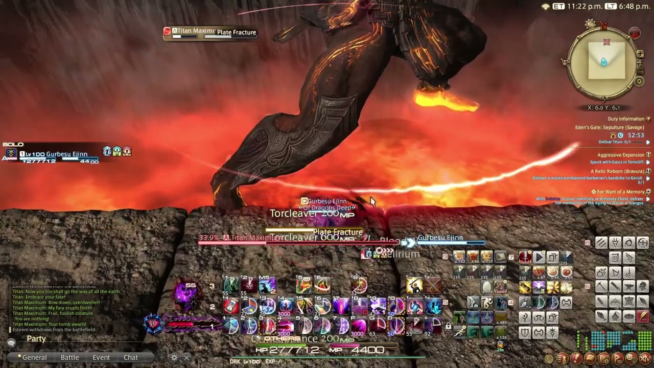 FFXIV Eden's Gate: Sepulture (Savage) (E4S) Solo Dark Knight