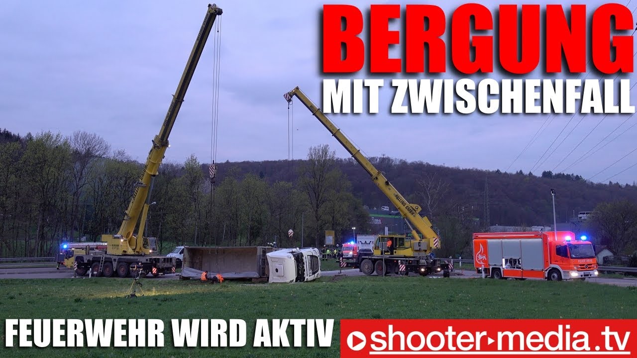 🚧  LKW Bergung mit Zwischenfall  🚧 | 🚒  Feuerwehr muss aktiv werden  🚒 | Leck im Tank