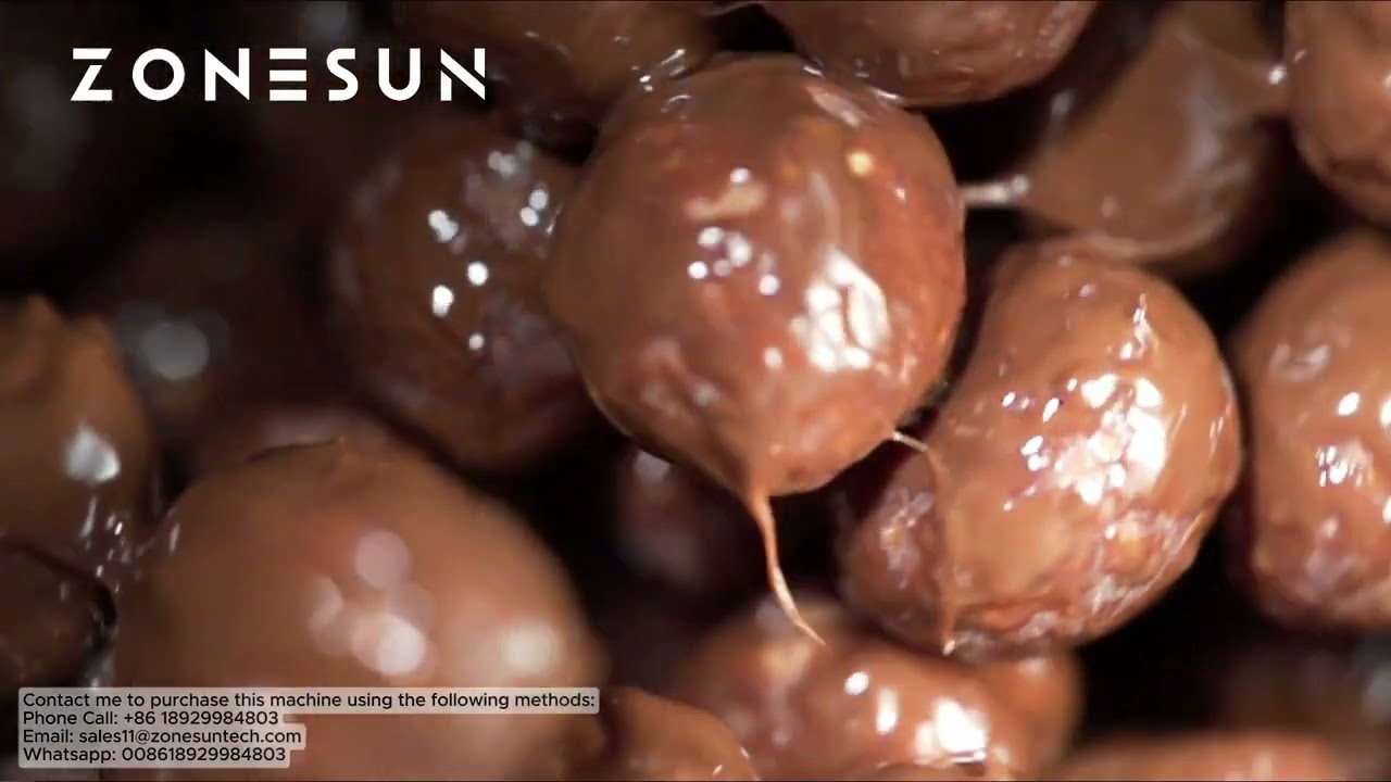 Introducing ZONESUN ZS-BY300 Automatic Peanut Chocolate Sugar Coating Machine Candy Coater