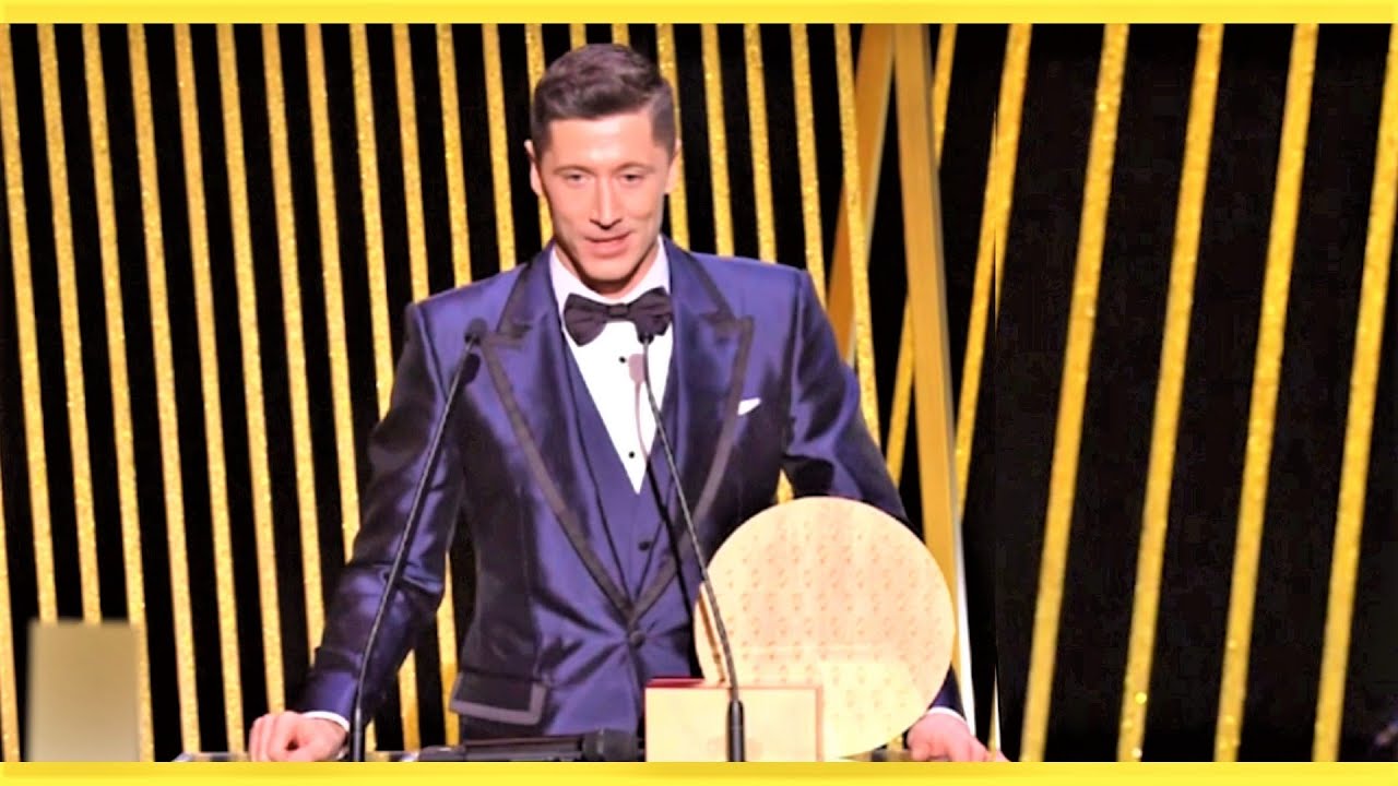 Robert Lewandowski Ballon d'or 2021 Speech at Award Ceremony in HD
