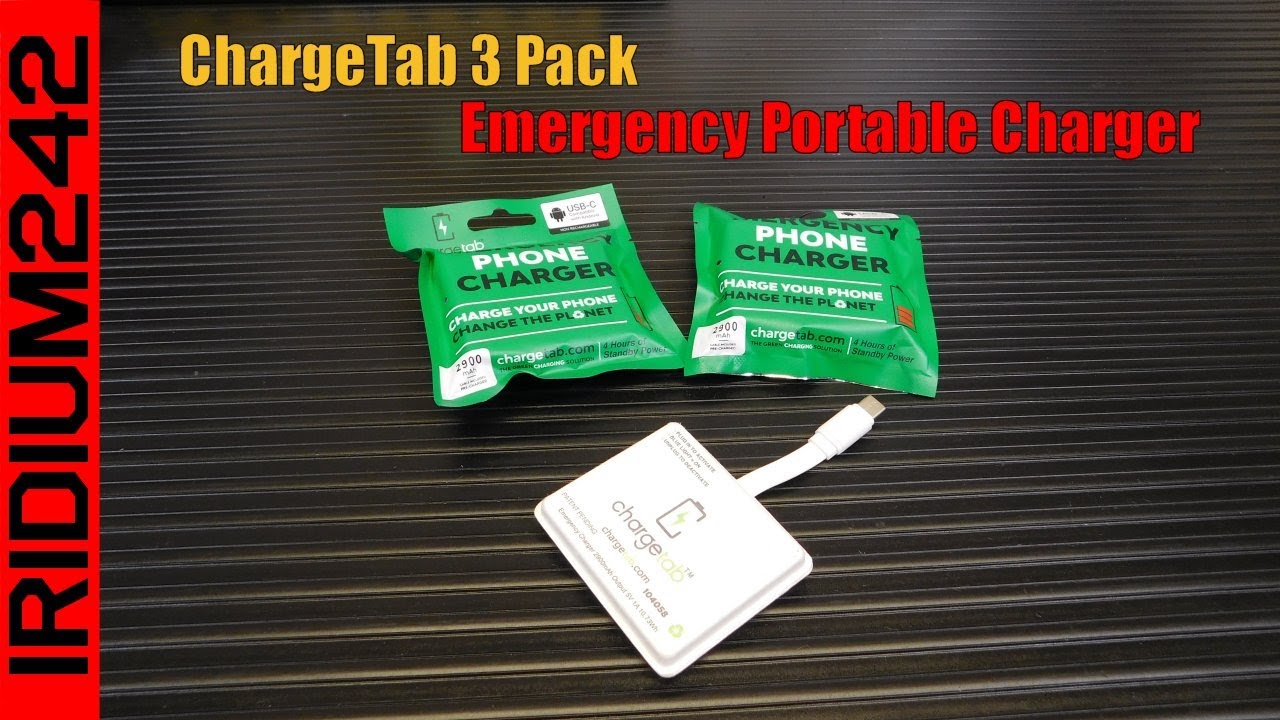 ChargeTab 3 Pack Emergency Portable Charger