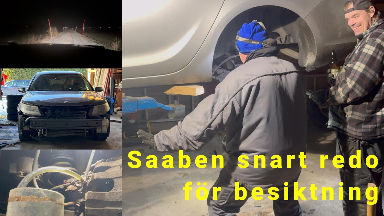 Tripp, Trapp, Trull i garaget! Front, provkörning och bromsar!  Saab 9-3 Del 9 TNG #62