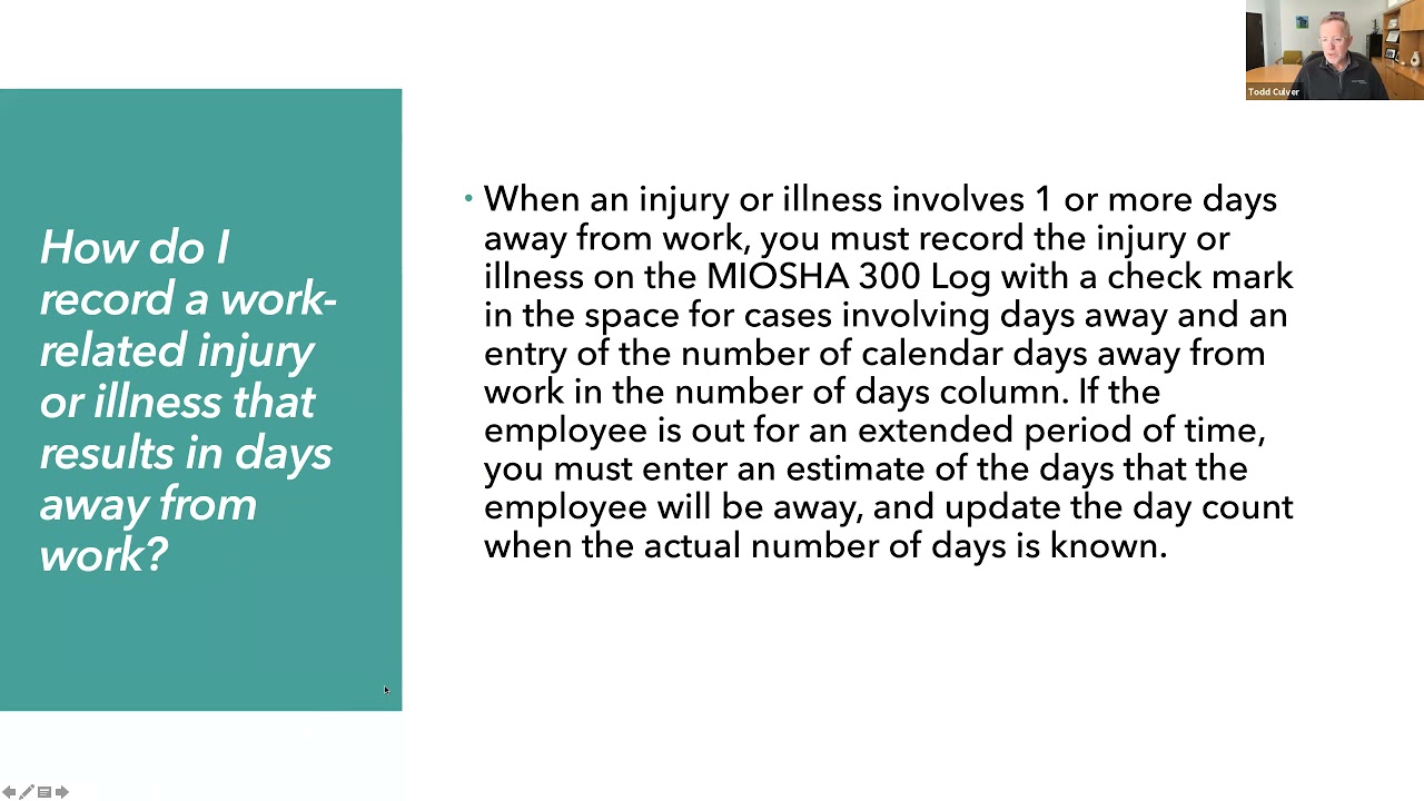 MIOSHA - Recordkeeping and Reporting