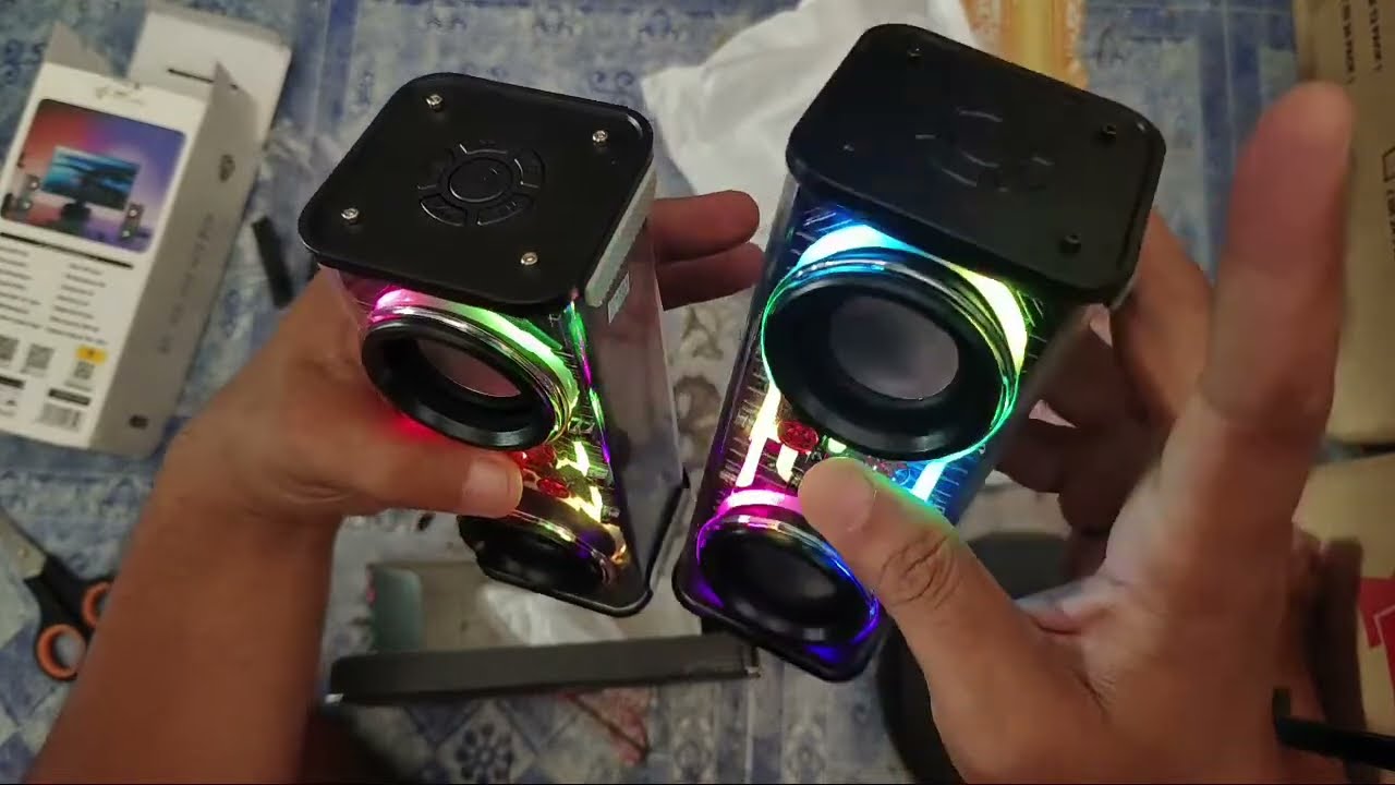 coba bandingin speaker merk lenyes vs v8