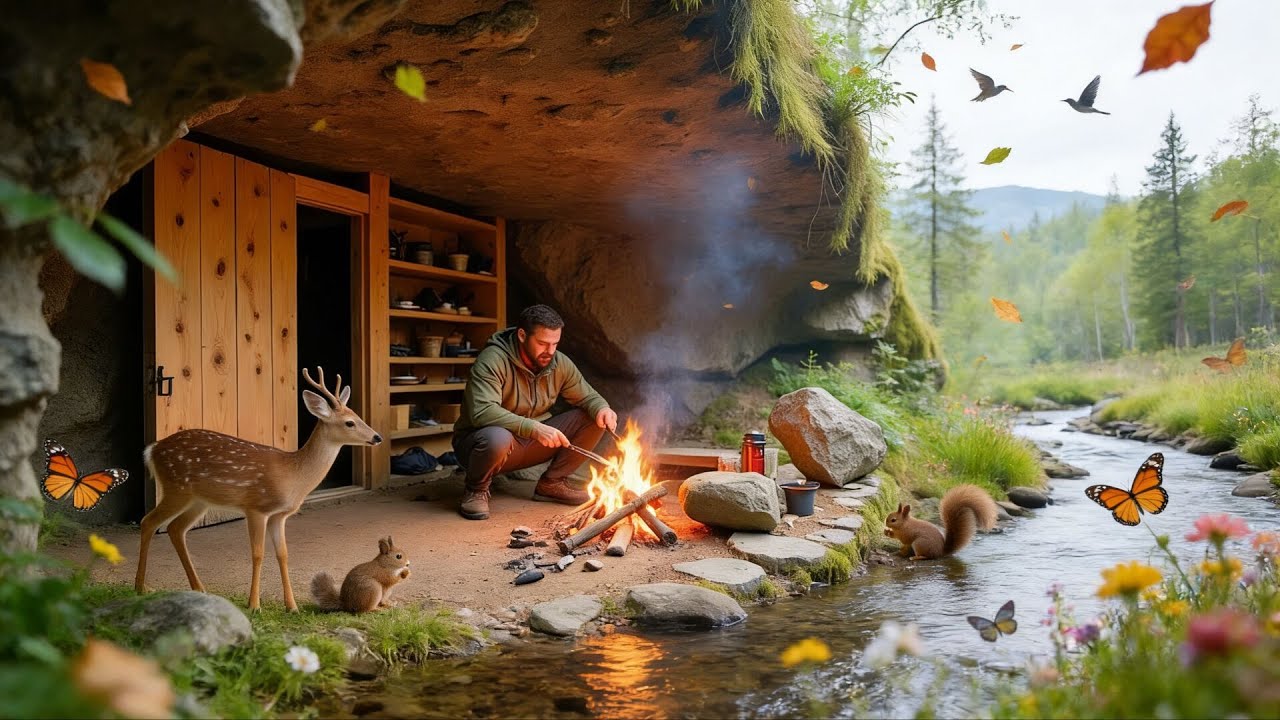 Building a shelter inside a cliff? It's like living in a real-life 