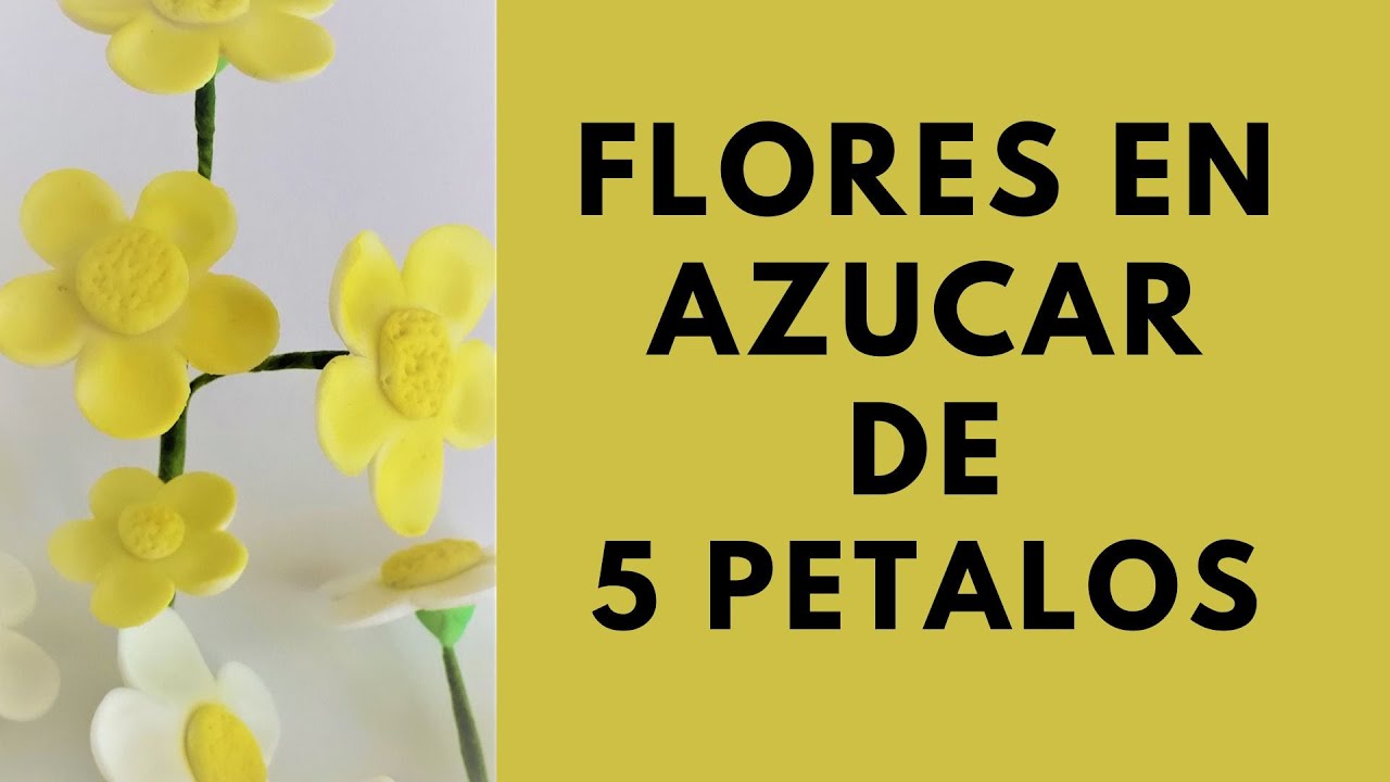 Flores en Azúcar de 5 Pétalos