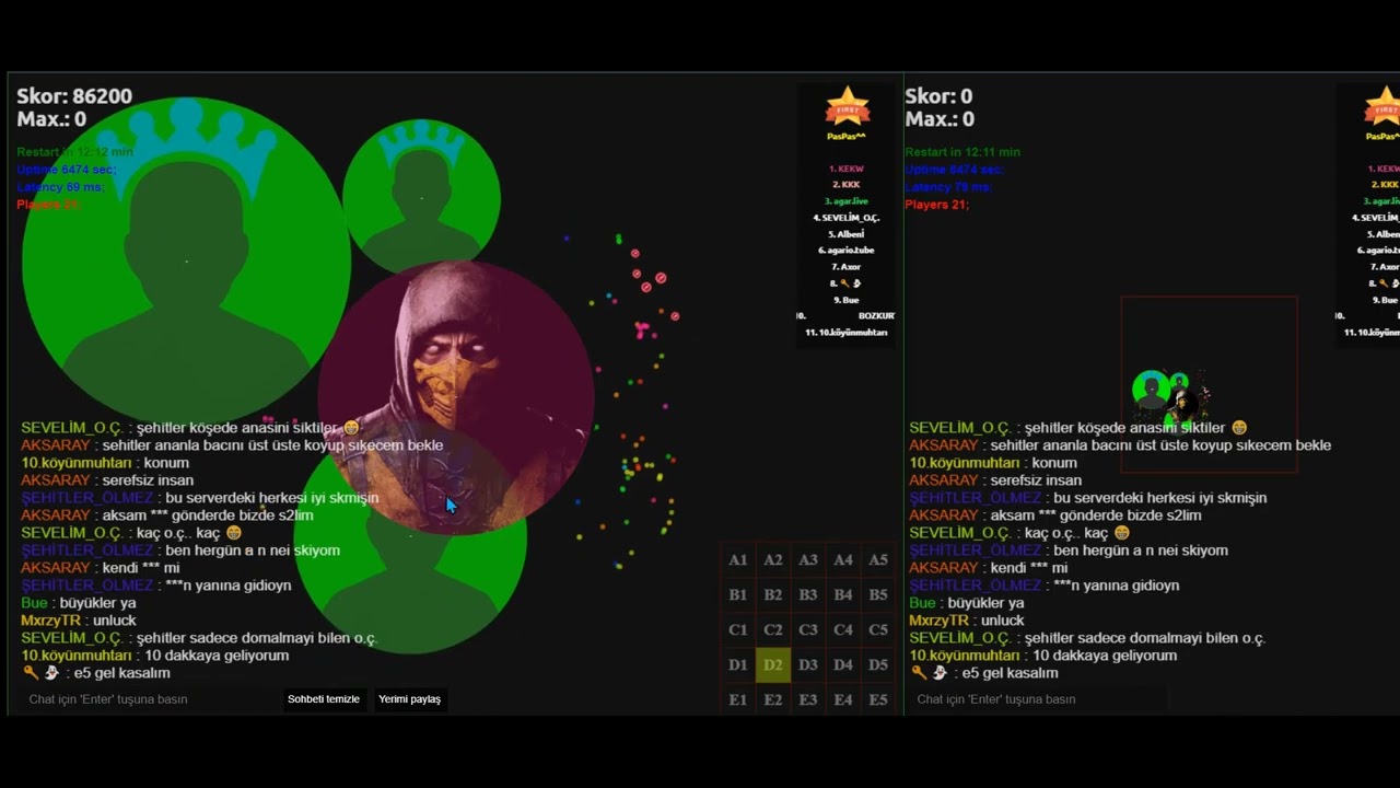 Agar live FFA -3 Çöp niklerle Çöpleri yemek... :( :(