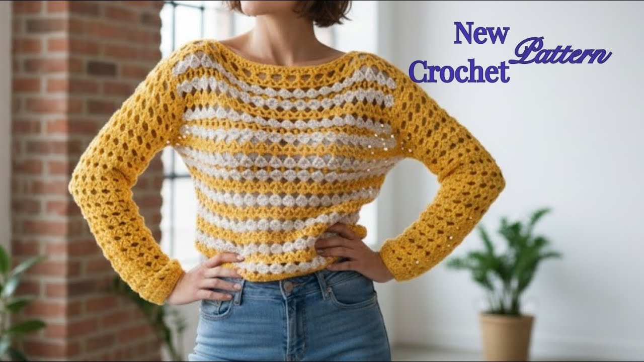 BU TEKNİKLE Hazır Almış Gibi Örün! ✨ En Şık File BLOUSE Yapımı 🧶