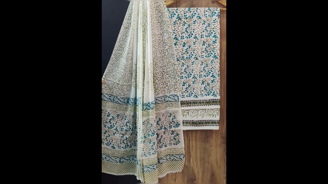 Pure hand block printed cotton suits with cotton duptta suits :