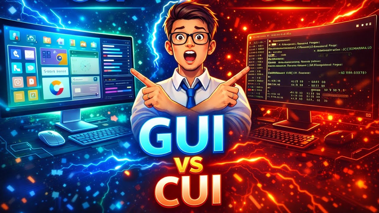 GUI vs CUI | ग्राफिकल और कमांड इंटरफेस का फर्क | Full Explanation Hindi में
