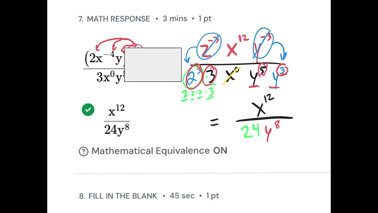 In class review for test on exponents and exponential functions.