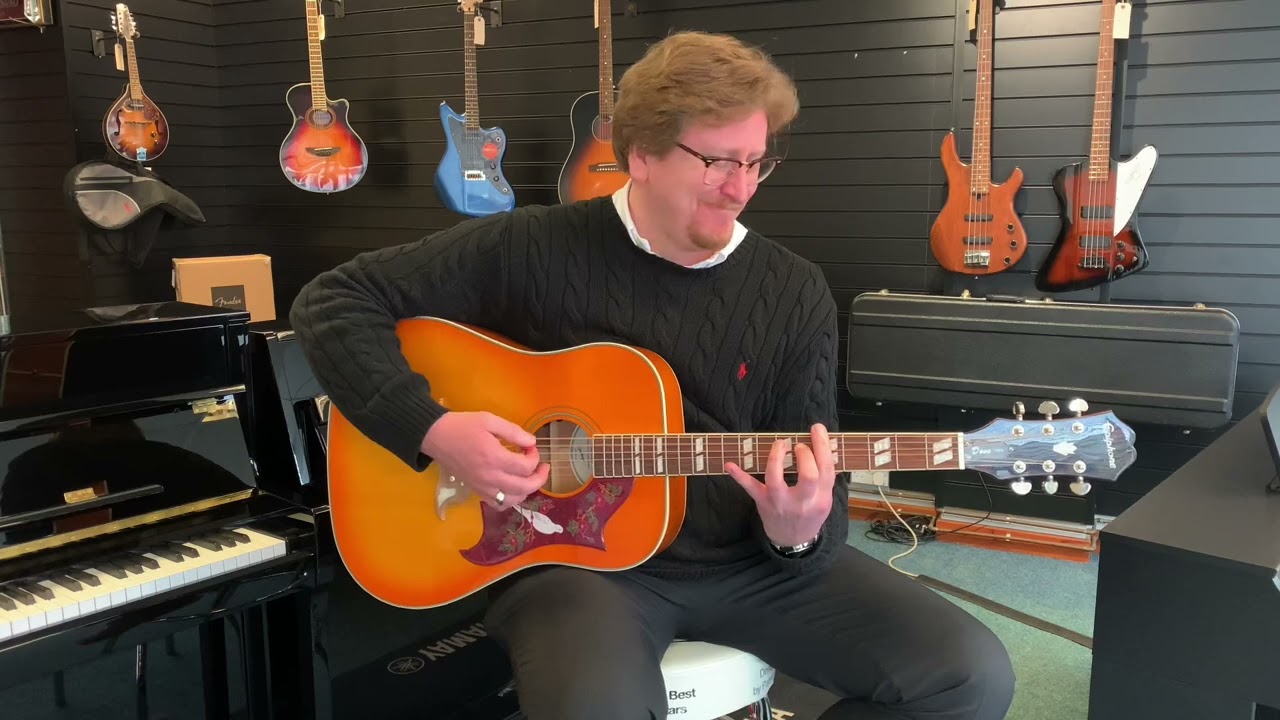 Epiphone Dove Studio | Rimmers Music — Демонстрация и звуки с Джеймсом