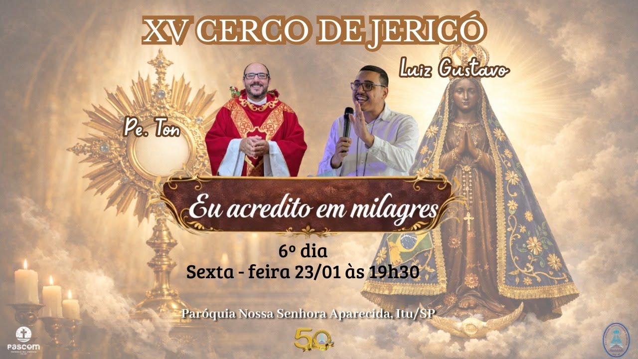 6º dia do XV Cerco de Jericó com Padre Ton Ferreira e Pregador Luiz Gustavo na casa do P.A.I