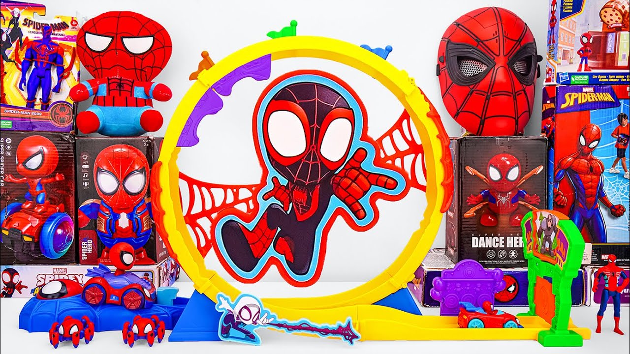 Marvel Spiderman Toys Unboxing Review | SPIDEY AMAZING METALS Super LOOP TRACK SET | Spider Man Mask