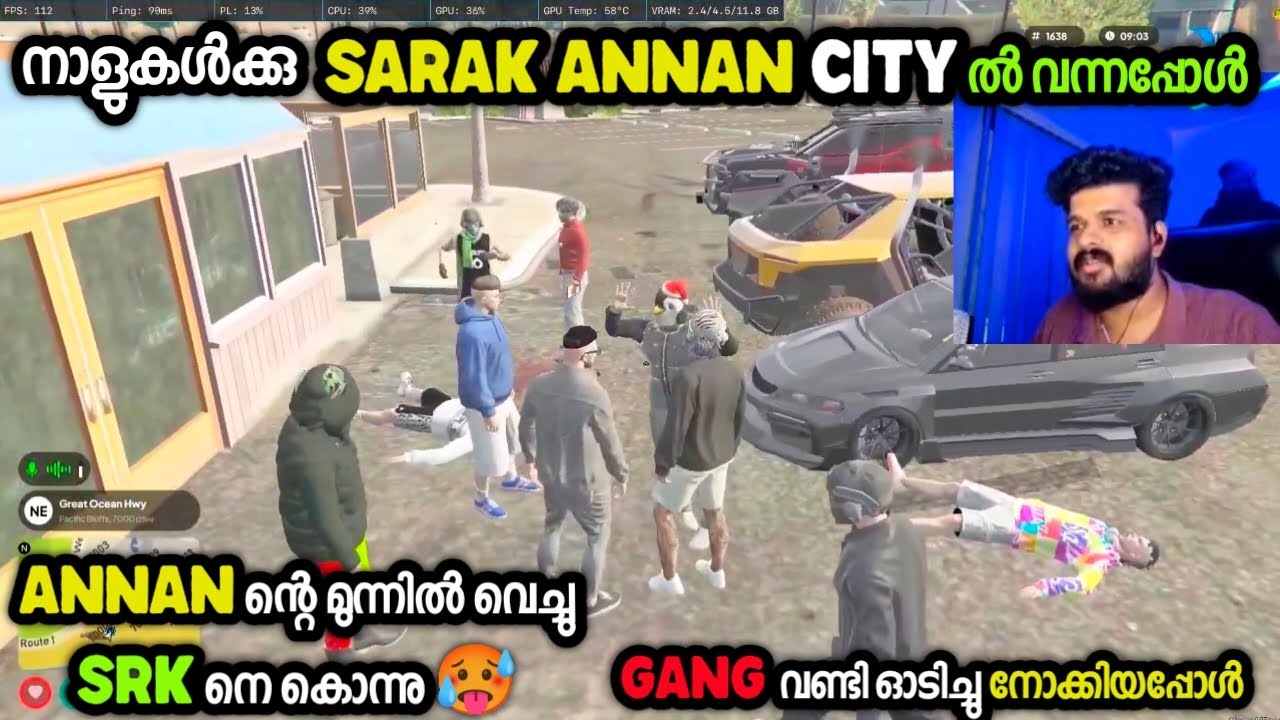 SARAK ANNAN city ൽ വന്നപ്പോൾ 🤩ANNAN ന്റെ മുന്നിൽ വെച്ചു SRK നെ കൊന്നു 🥵GANG വണ്ടി ഓടിച്ചപ്പോൾ💀|GTA V
