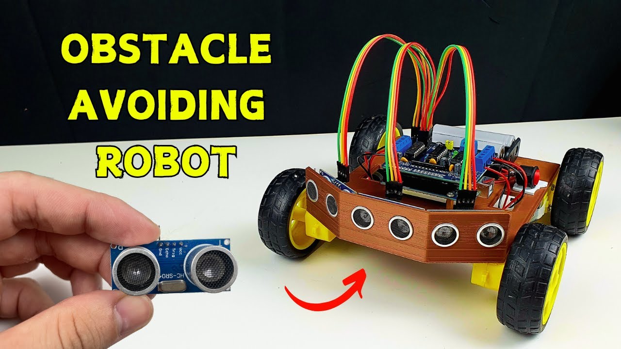 Building Obstacle Avoiding Robot Arduino using 3 Ultrasonic Sensors