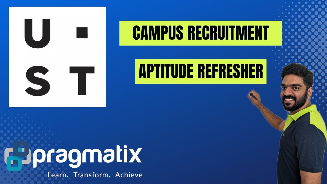 UST Campus Placement | Aptitude Refresher | Deepak Jose