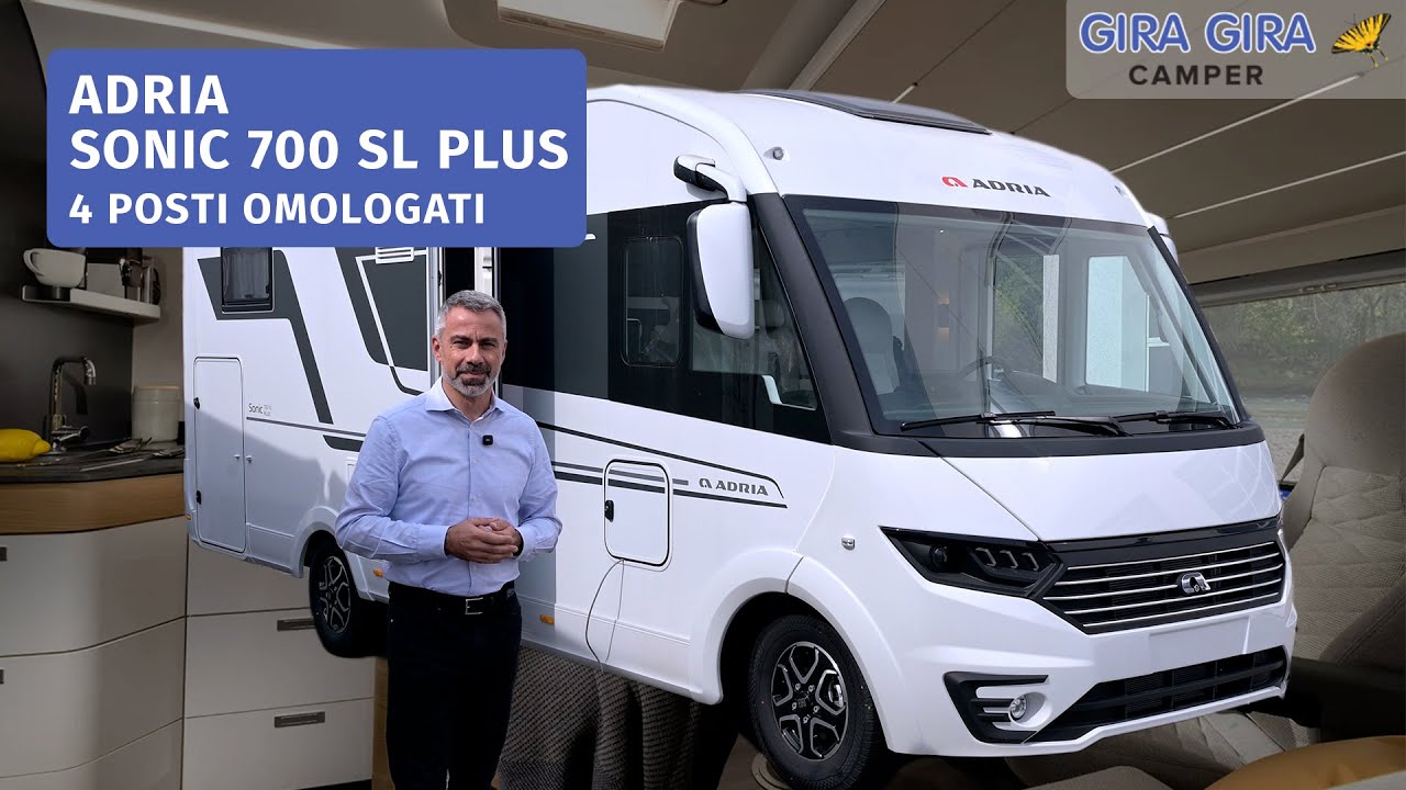 Camper Adria Sonic 700 SL Plus 2025: l’ULTIMO 4 posti omologati | Tour completo + prezzo