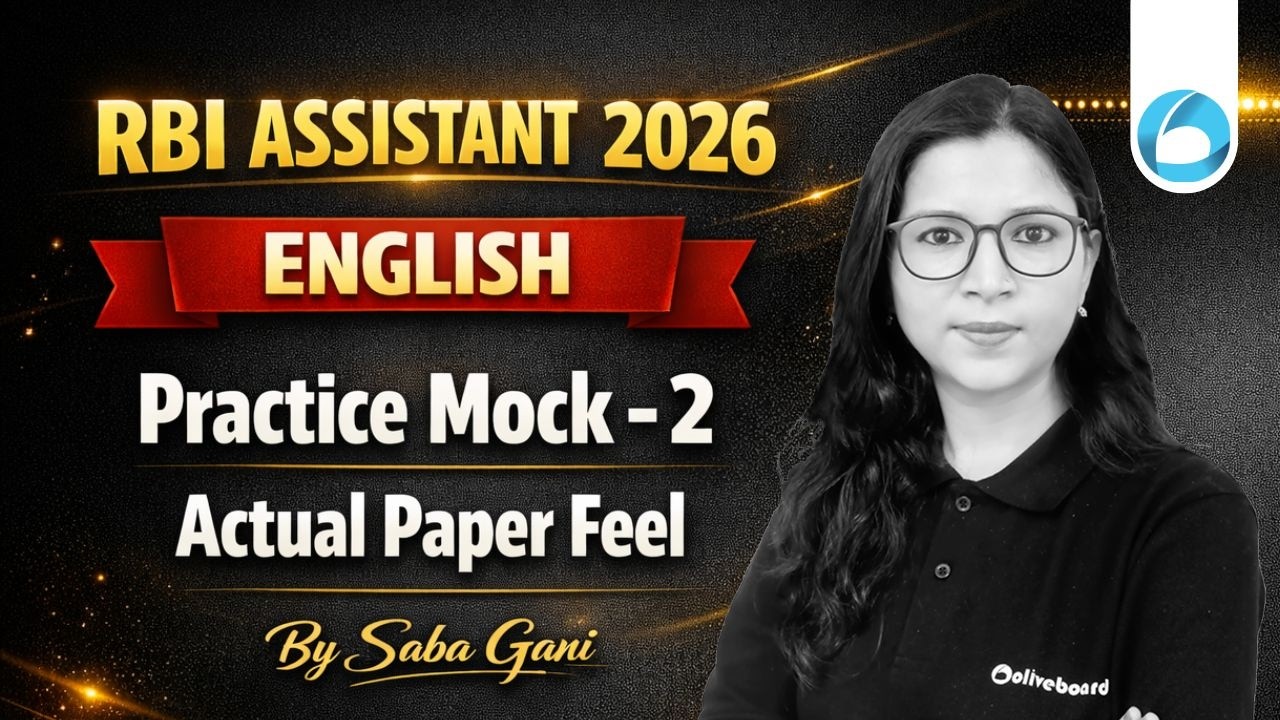 RBI Assistant English Mock Test 2026 | Practice Mock 2 | Actual Paper Level Questions | By Saba Gani