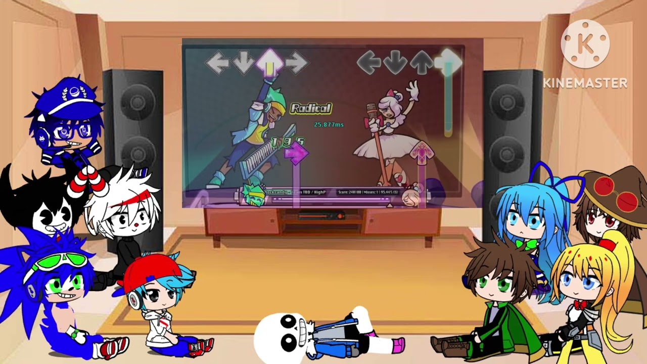 The GLITCH GANG reacts to FNF FLAVOR RAVE (Chapter 1 and 2)