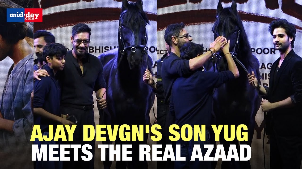 The real Azaad, Ajay Devgn's horse in the film, invited on stage at trailer launch event