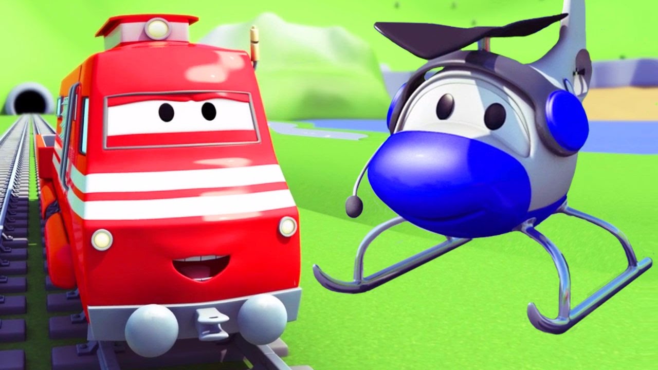 Troy o Trem e o Helic&oacute;ptero na Cidade do Carro | desenhos animados