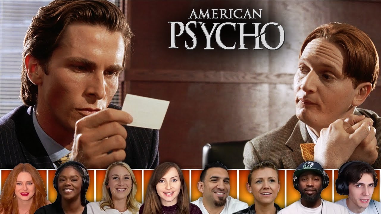Reactors Reactions to PATRICK SHOWS HIS NEW BUSINESS CARD | American Psycho (2000)