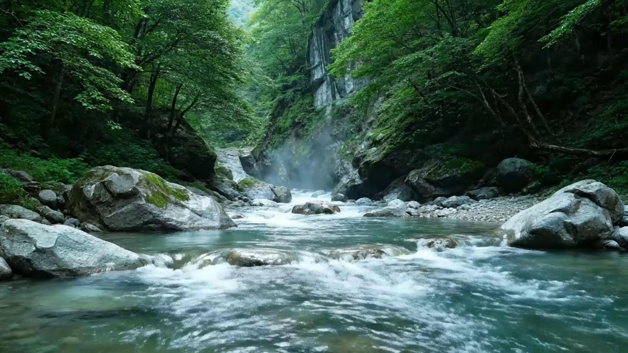 River Sounds for Insomnia Relief | Relaxing Flowing Water Nature White Noise All Night