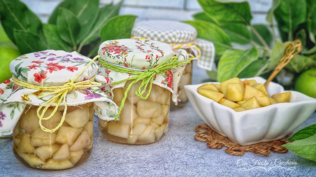 MELE SCIROPPATE ricetta facile,  #melesciroppate#autunno#food #mele  #conserve#confrustaecucchiaio