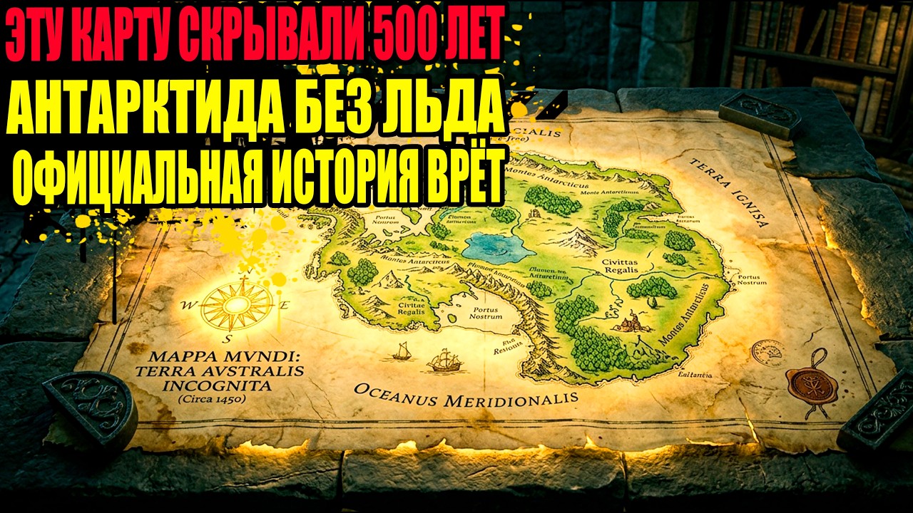 В Ватиканском Архиве Нашли Карту Мира 1513 Года. На Ней Антарктида БЕЗ Льда. Откуда Они Знали