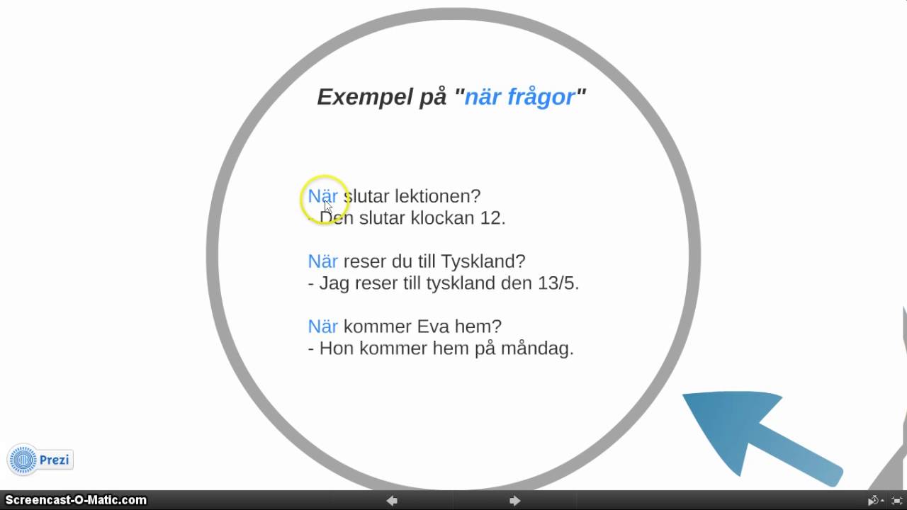 ordföljd med frågeord
