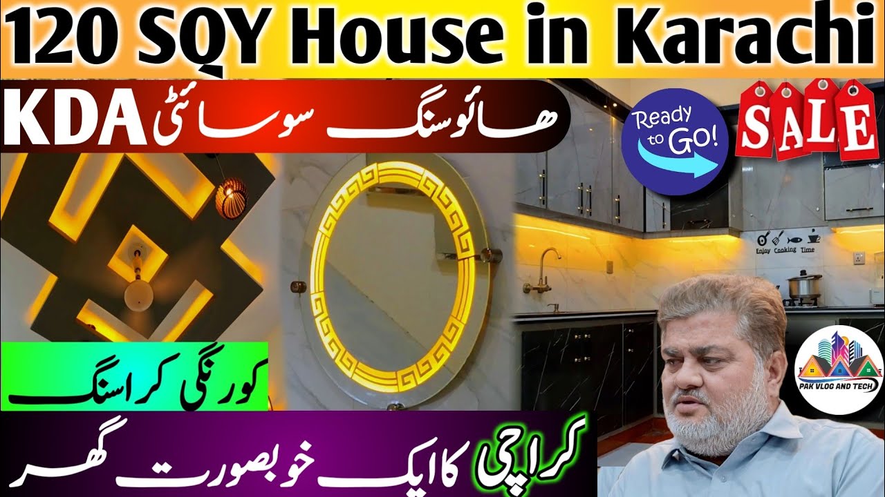 120 SQY House for Sale in KDA Housing Society Karachi  || 3 Rooms House for Sale Korangi Crossing