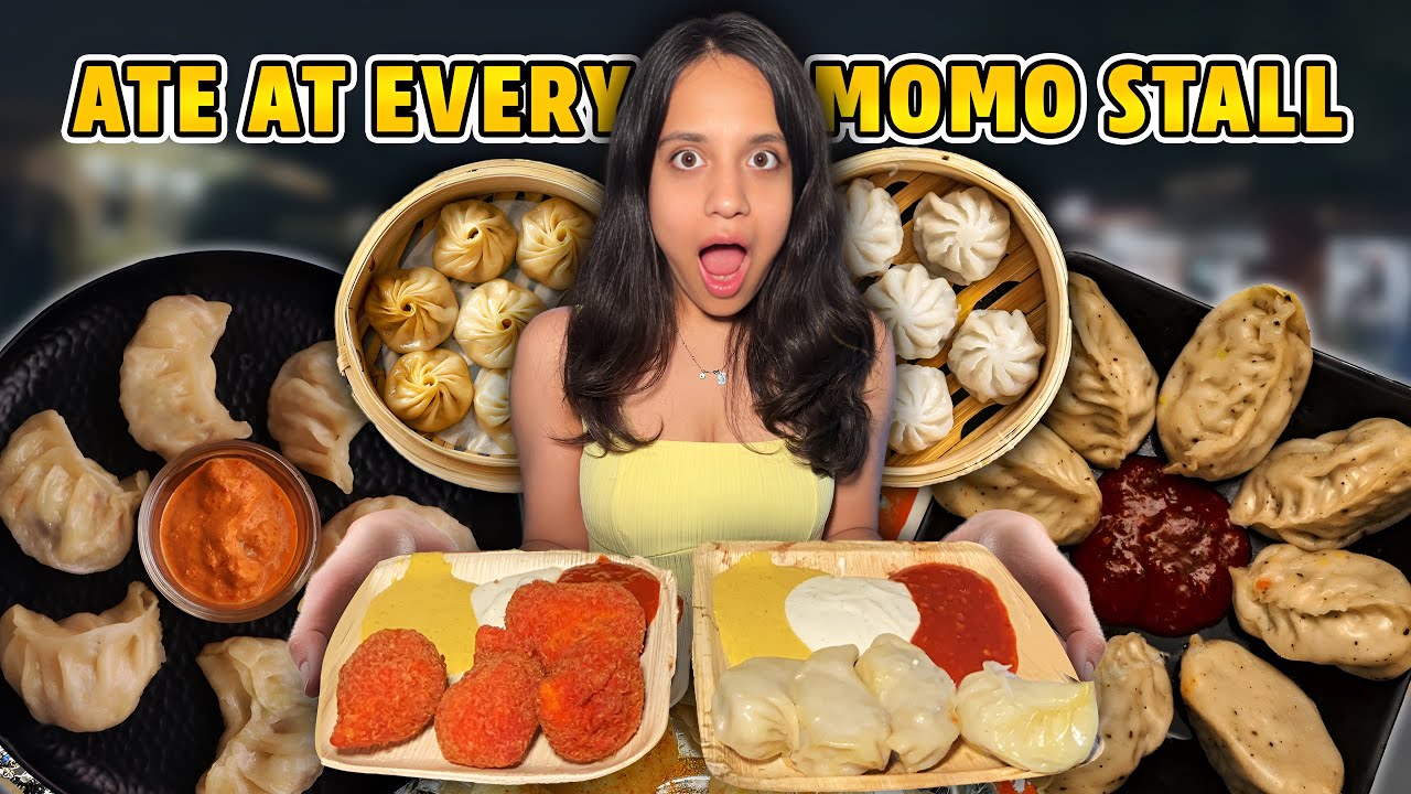I Ate At EVERY MOMO STALL I See Until I Find The BEST! (PART-2) 😱😱 #sosaute #momos #review