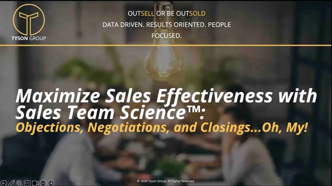 Maximize Sales Effectiveness with Sales Team Science™: Webinar | Part 1