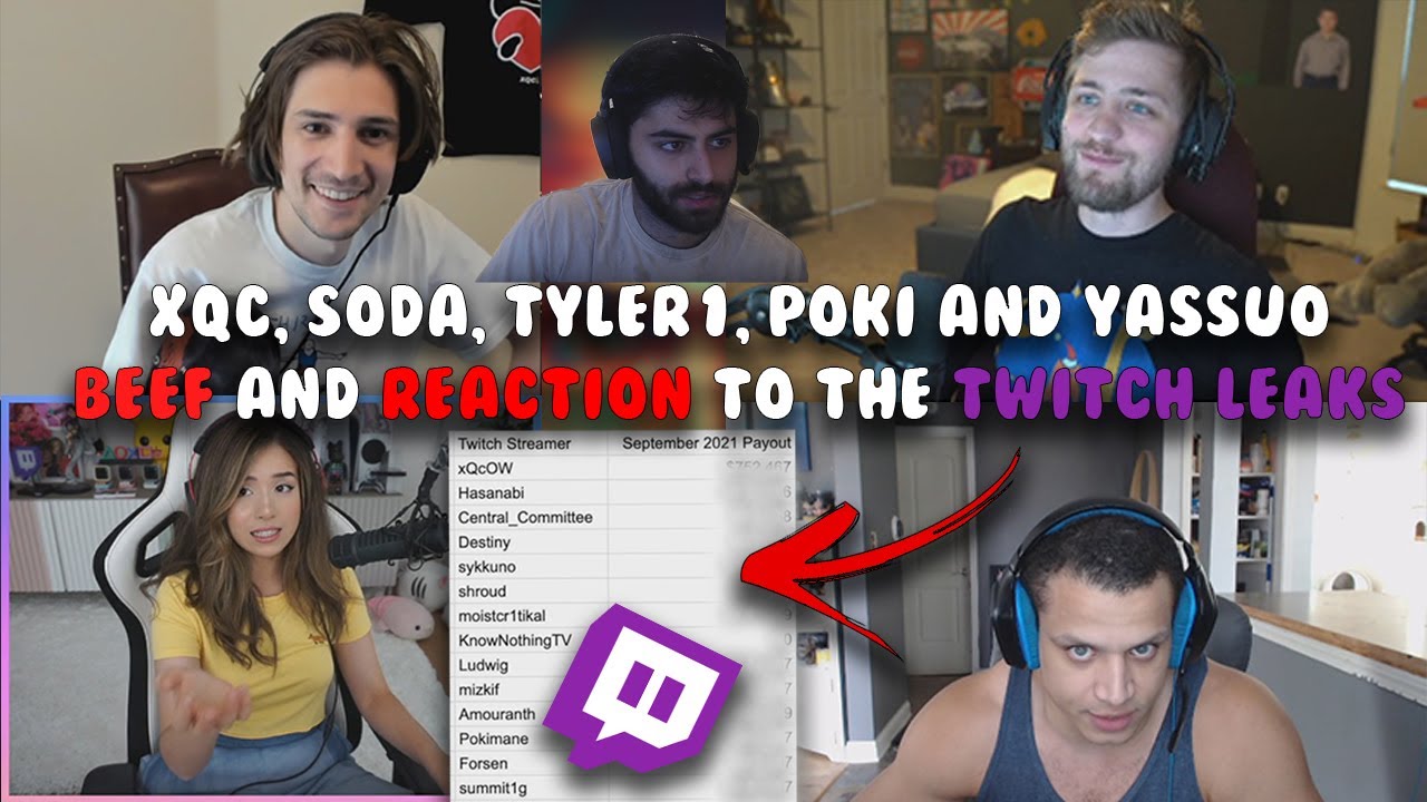 XQC, Soda, yassuo, TYLER1 & Poki Beef & Reaction To The Twitch Payout Leaks & Their Take on It !